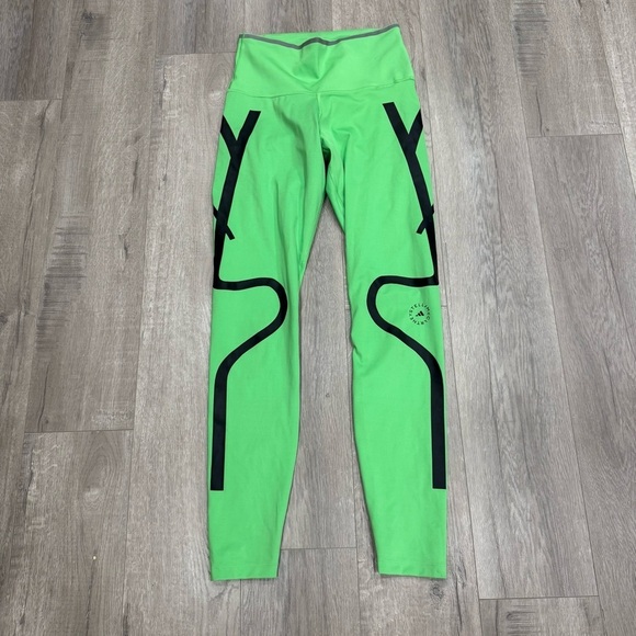 Adidas By Stella McCartney 
Truepace High-Rise Stretch Leggings Green Size S - Picture 3 of 11
